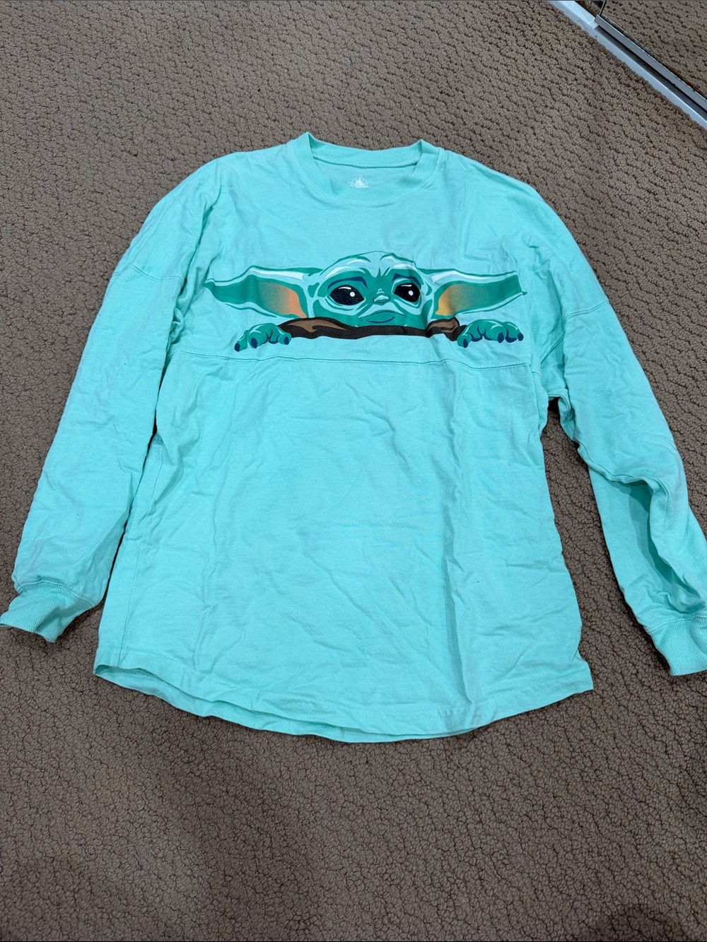 Disney Aqua Long-Sleeve Tee with Baby Yoda Graphic